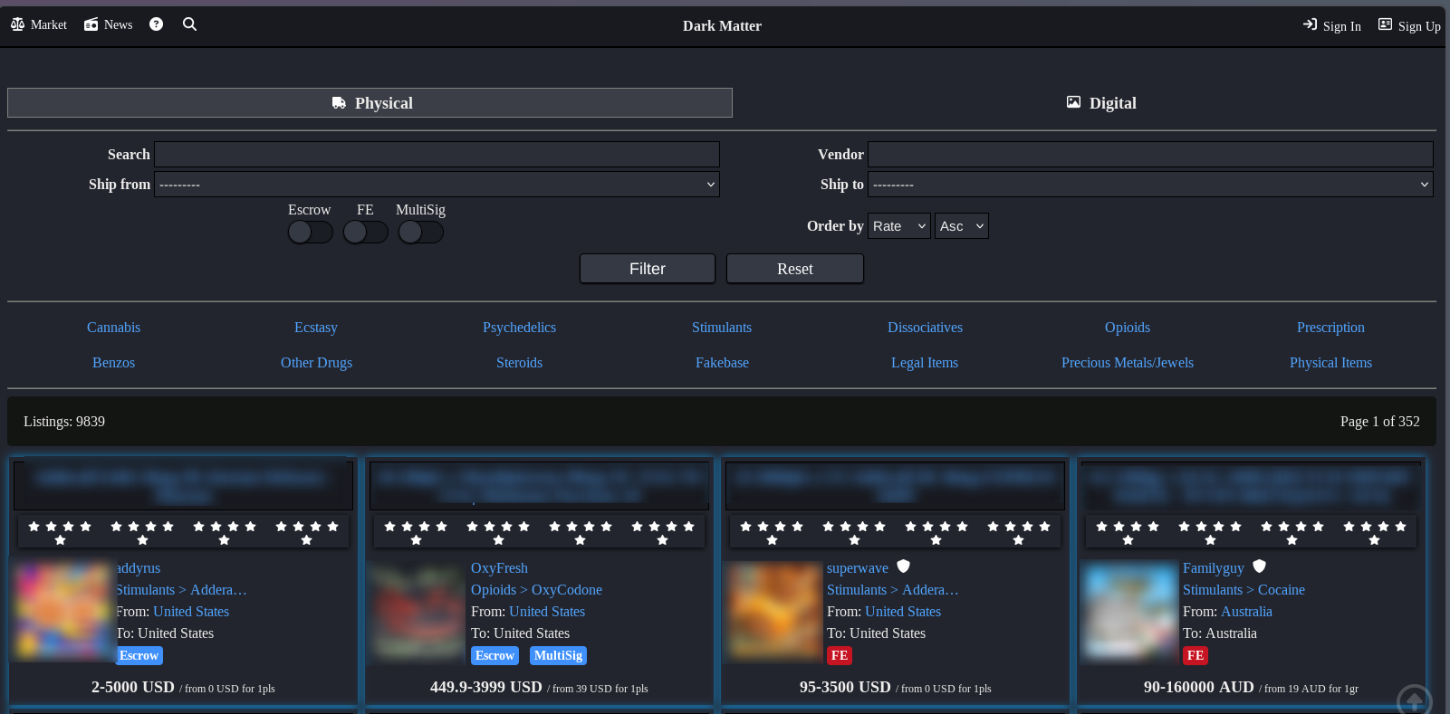 Dark Matter Market Security Review